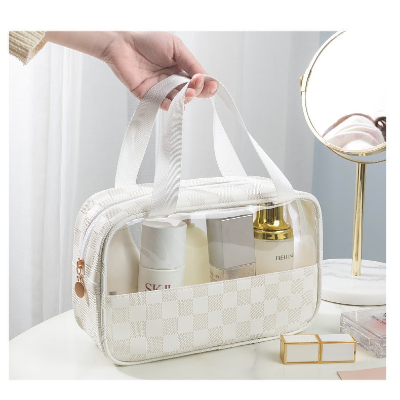 กระเป๋าเครื่องสําอาง กระเป๋ากันน้ำPVC กระเป๋าแต่งหน้าแบบพกพา - รูปที่ 2