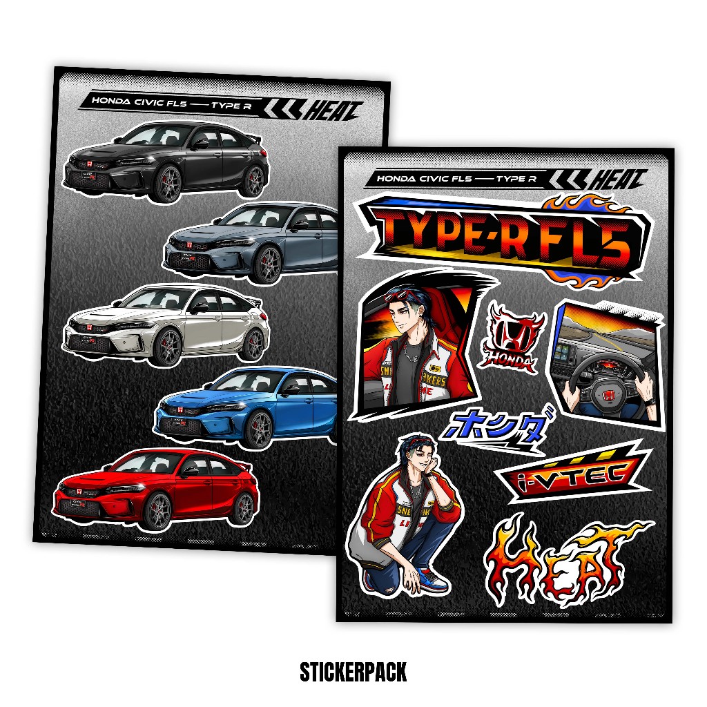 HEAT POSTCARD & STICKERPACK "FL5"