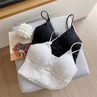 🔥NEW🔥สายเดี่ยวลูกไม้ ทรงสวย ผ้านิ่มไม่คัน I มีฟองน้ำ สายฝอ อกV