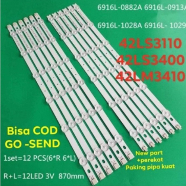 backlight  TV 42LM340T 42LM3700 42LS3400 42LM3400 6916L-0882A 0913A 6916L-1028A 1029A LC420DUN SE R2