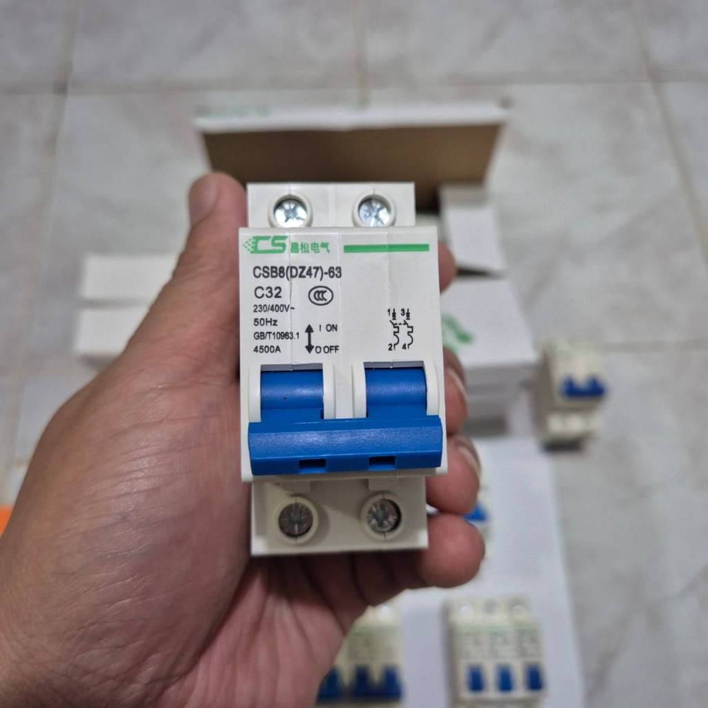 เบรกเกอร์ AC 2P 32A/63A เซอร์กิตเบรกเกอร์ CS Circuit Breaker พร้อมส่ง - รูปที่ 3