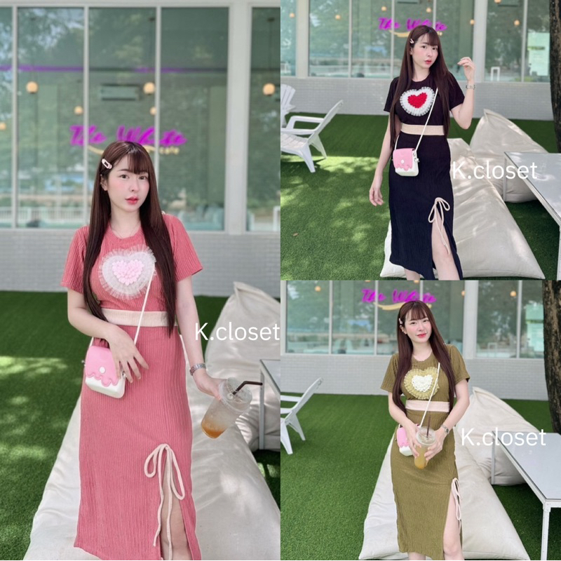 ชุดเซ็ทเสื้อ+กระโปรง ดีเทลน่ารักกมาก ราคานี้คุ้มมาก (สาวอวบใส่ ได้)