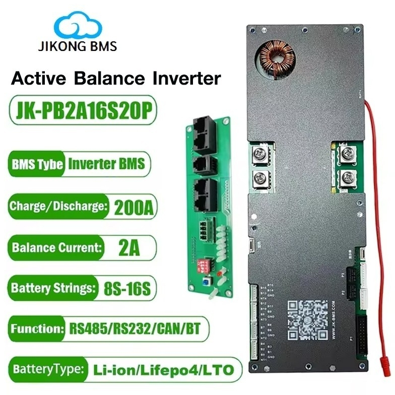 Bms JK-PB2A16S20P/15P/10P FOR INVERTER มี Bluetooth ในตัว เชื่อมต่อกับแอป JK BMS (Active Balance Lif