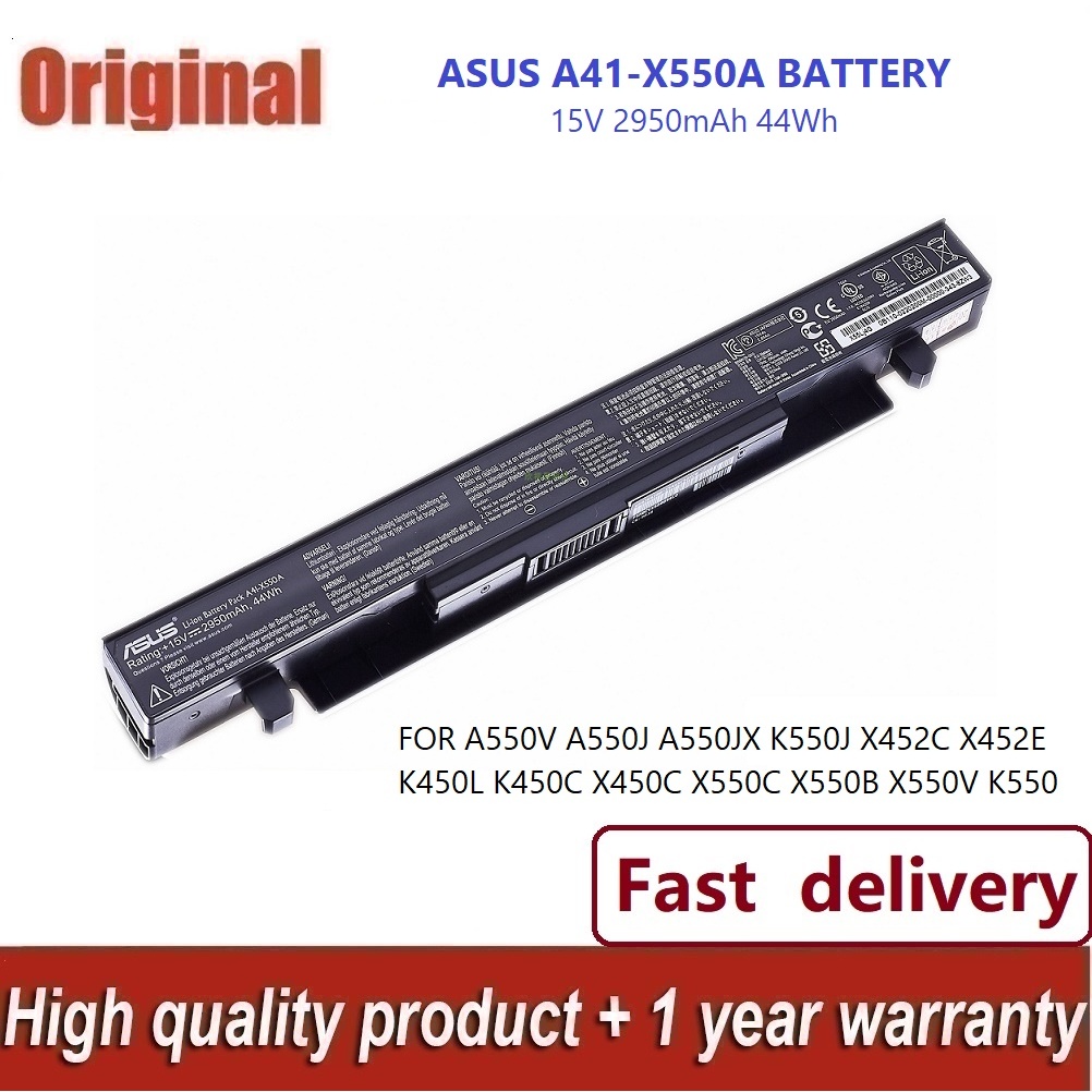 ✨ASUS BATTERY A41-X550A แบตเตอรี่ของแท้ A550V A550J A550JX K550J X452C X452E K450L K450C X450C X550C