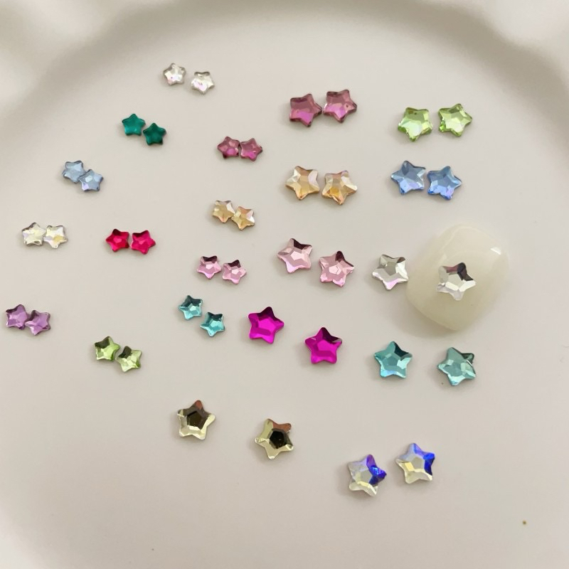 ดาวเพชร สำหรับแต่งเล็บขนาด4มิลและ6มิล 10 ชิ้นต่อแพค - รูปที่ 2