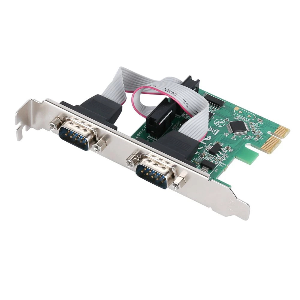 Card PCI Express Serial DB9 RS232 2 Ports