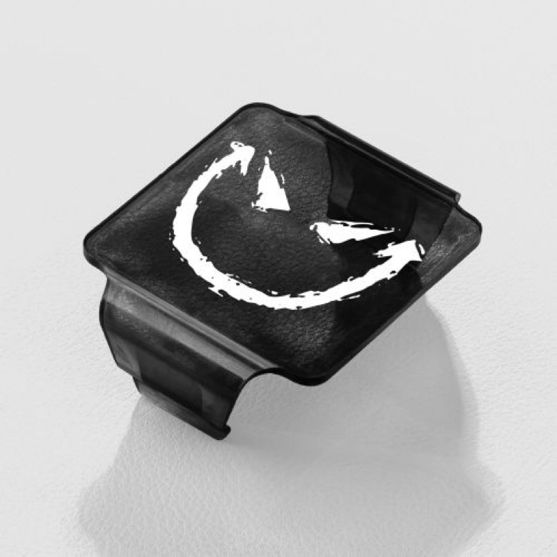 C4 LED Cube Light Filter Cover (translucent black smiley)ฝาครอบไฟรถ