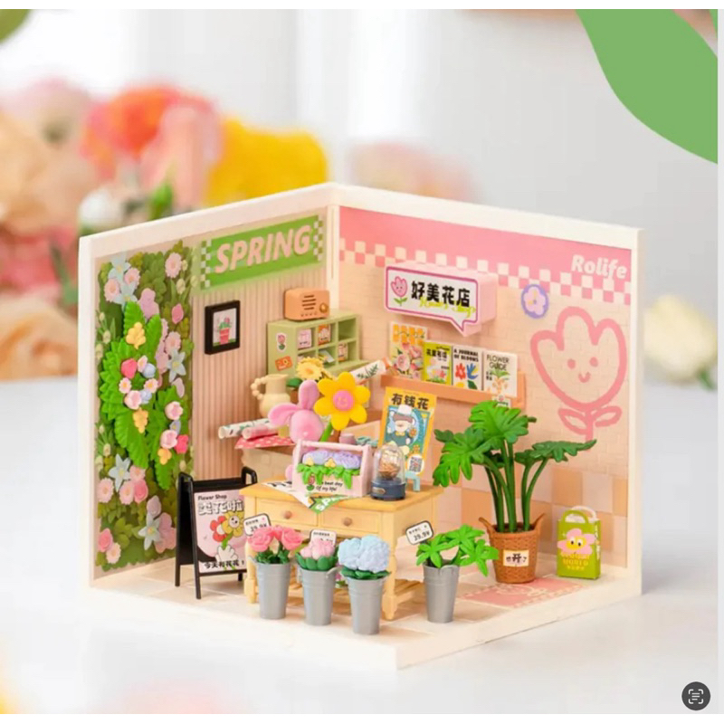 Rolife Fresh flower shop DW017 บ้าน​ DIY ร้านขายดอกไม้ Super Creator Plastic Miniature House