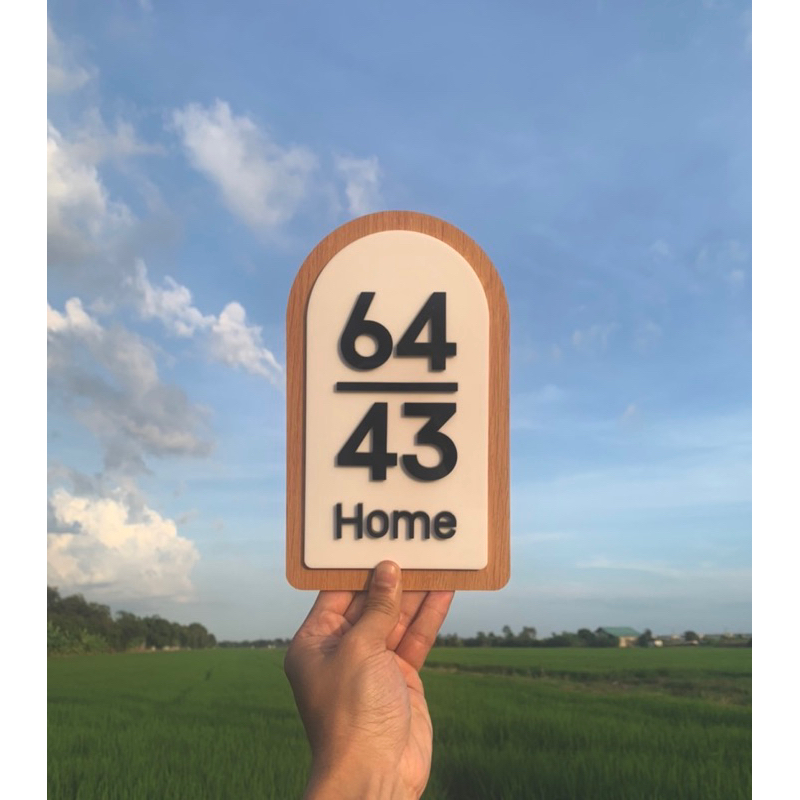 ป้ายบ้านเลขที่  ป้ายมินิมอล ทรงหน้าต่าง B3