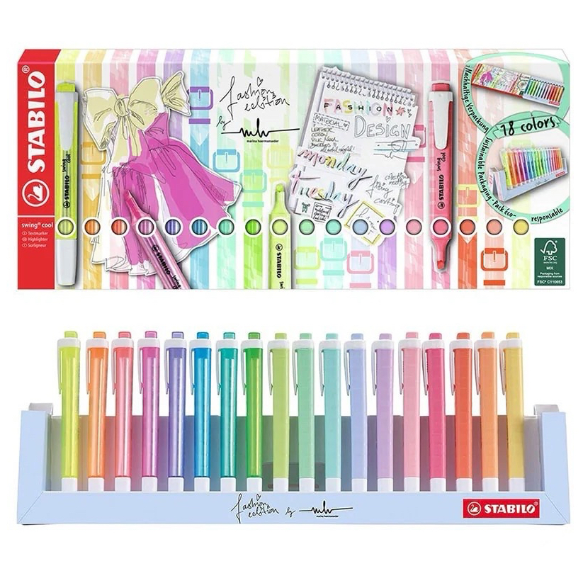 Stabilo Swing Cool Highlighter Desk Set 18 Colors I ชุดไฮไลท์สวิงคูล 18 สี