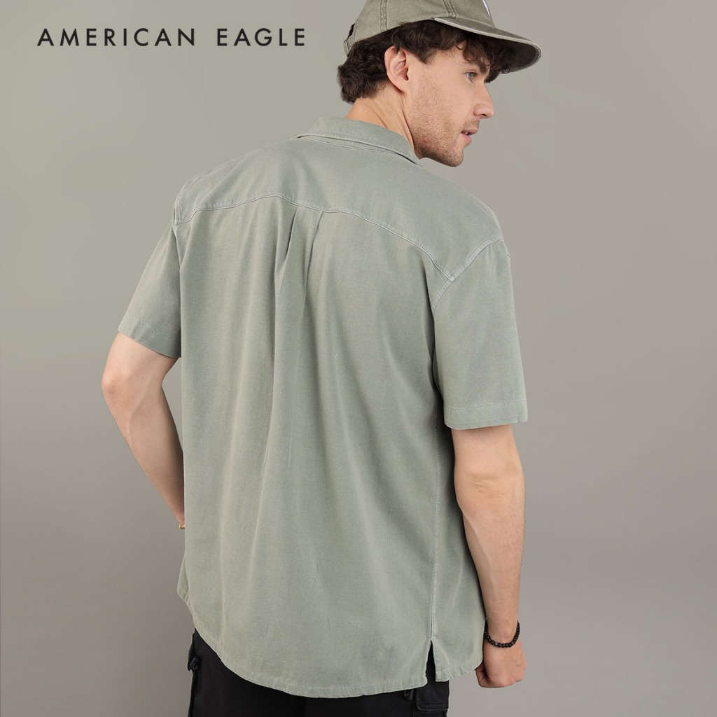 American Eagle Button-Up Poolside Shirt เสื้อเชิ้ต ผู้ชาย (EMSH 017-3565-341)