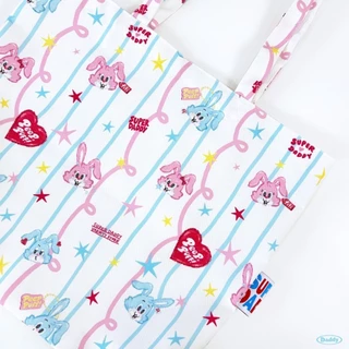 SUPERDADDY | Peep & Fifi Tote Bag กระเป๋าผ้าแคนวาส ลาย peep & fif สุดน่ารัก