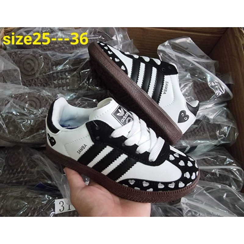 New Samba รองเท้าผ้าใบเด็ก รองเท้ากีฬา ใส่ได้ทั้งเด็กผู้หญิงและเด็กผู้ชาย มี25-36 - รูปที่ 2