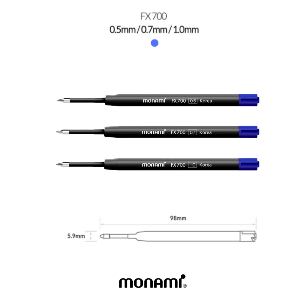 Monami ไส้ปากกา ไส้ปากกาลูกลื่น เอฟเอ็กซ์ 700