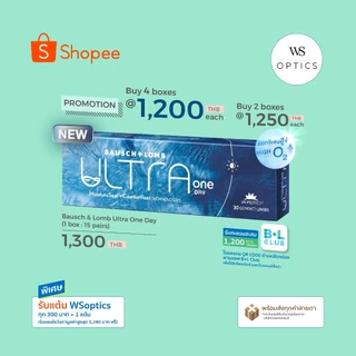 Bausch & Lomb Ultra 1-Day คอนแทคเลนส์ใสรายวัน (1 กล่อง 15 คู่)