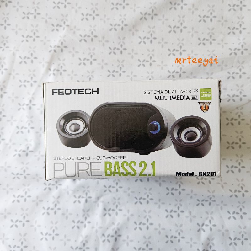 ลำโพง Stereo+Subwoofer Bass 2.1 Feotech