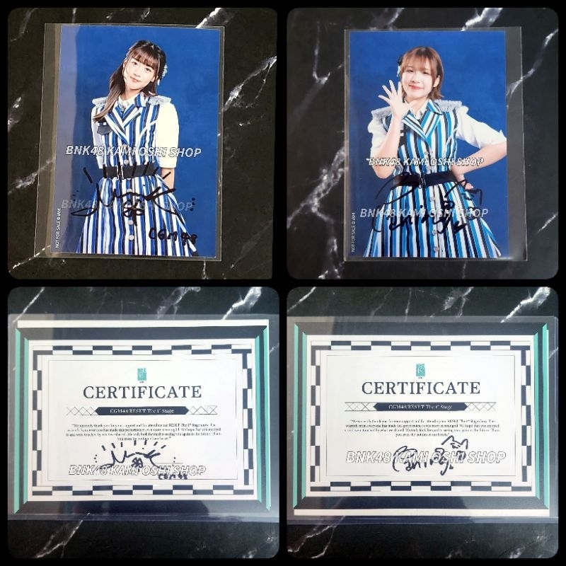 CGM48 SR Oshi photo + ลายเซ็น ใบ Certificate สเตจ Stage Reset Boxset Kaning Marmink คนิ้ง มามิ้งค์ T