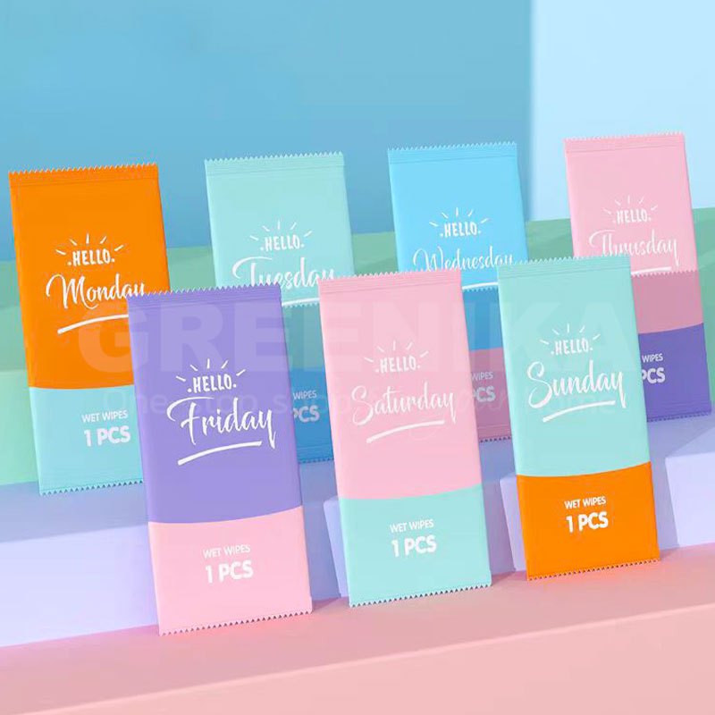 GREENIKA ทิชชู่เปียก(วันนี้วันอะไร) แบบซอง แบบพกพา การจัดส่งแบบสุ่ม บรรจุแยกแต่ละชิ้น สะอาดมากขึ้น - รูปที่ 7