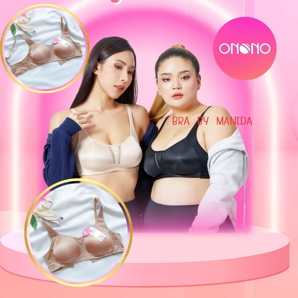 Onono - NB6509 ป้ายเต็ม 499.- บราไร้โครง ฟองน้ำบาง ผลิตจากเนื้อผ้าโพลี สเปนเด็กซ์ เพิ่มความพิเศษด้วยยางตาข่ายกลางอก