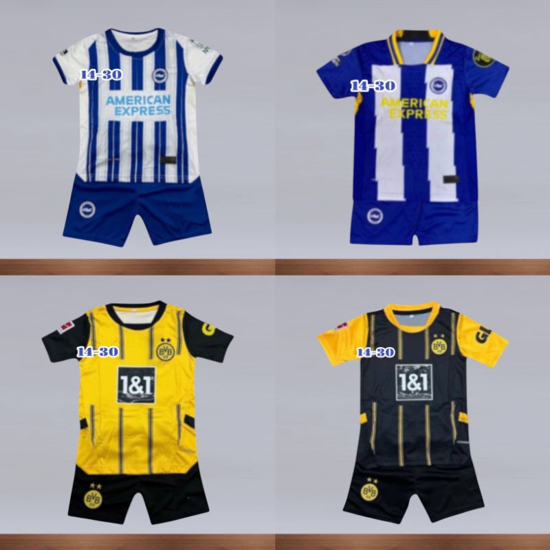 ชุดฟุตบอลเด็กชุดกีฬา 1 ชุดเสื้อพร้อมกางเกงพร้อมส่งเด็กผู้ชายเด็กผู้หญิง