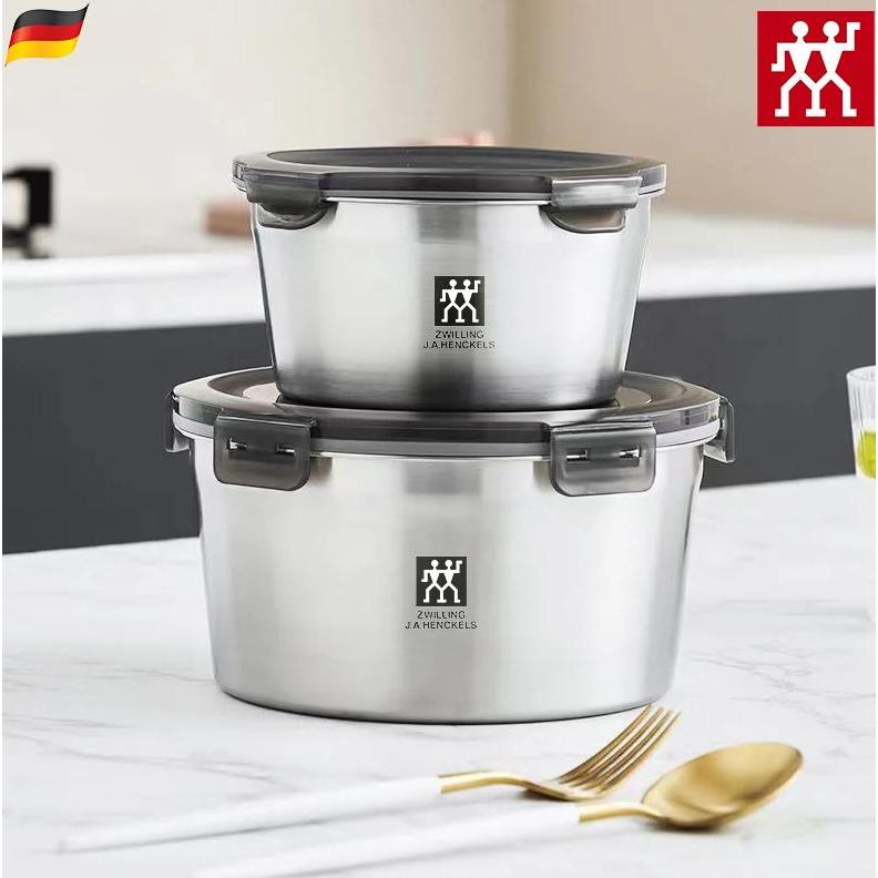 Germany zwilling fresh box 316 stainless steel food grade lunch box fridge box sealed bowl home fruit box bento box