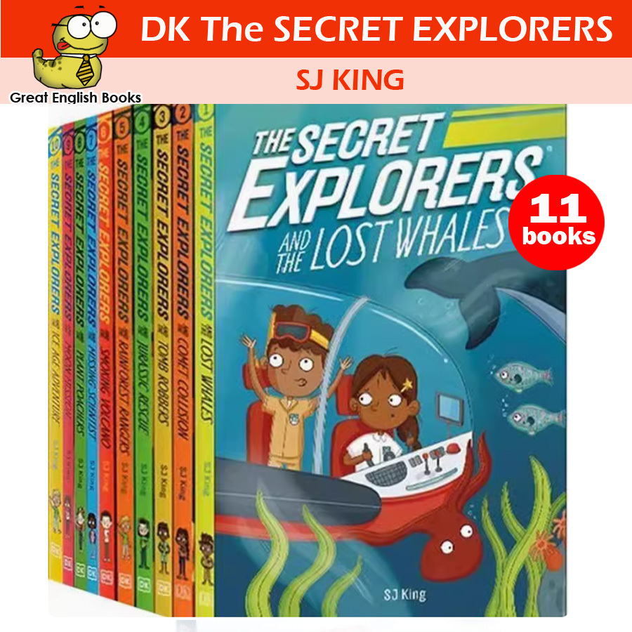 *ใช้โค้ดรับ coin คืน10% ได้*  พร้อมส่ง ชุดหนังสือภาษาอังกฤษ The Secret Explorers ,PaperBack, 11  Books by SJ King
