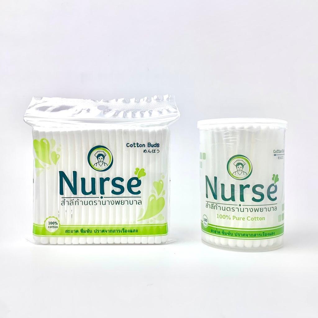 สำลีก้าน ตรานางพยาบาล Nurse Cotton Buds คัตต้อนบัดส์ [ขนาด 100 ก้าน]