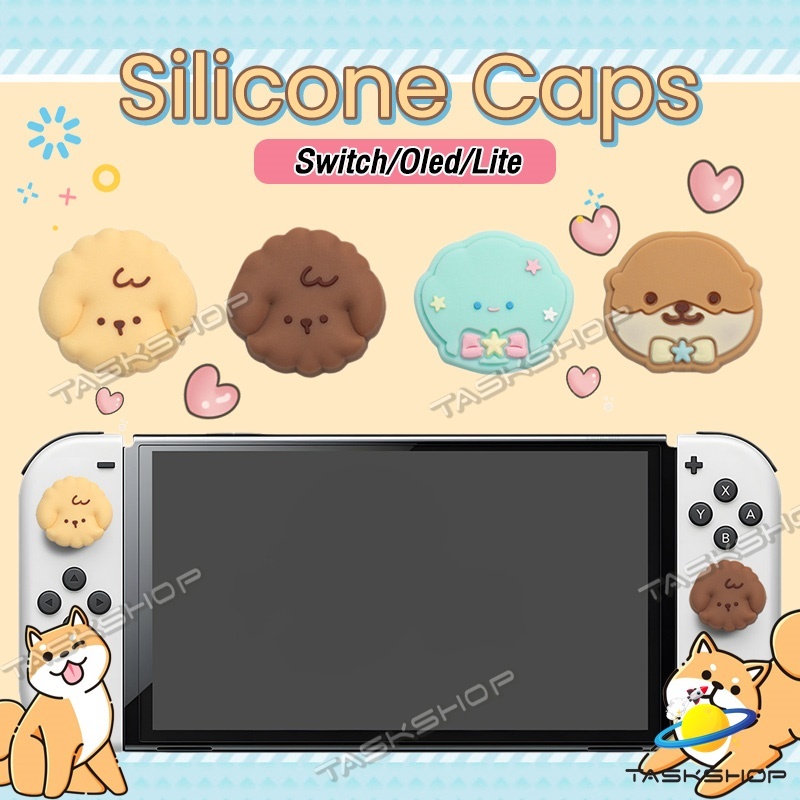 (1 ชิ้น)💥ใหม่ล่าสุด🔥🎮ปุ่มยาง / จุกยาง / ซิลิโคน ลาย Cartoon สุด Cute✨ สำหรับ Joy Con Nintendo Switch / OLED / Lite