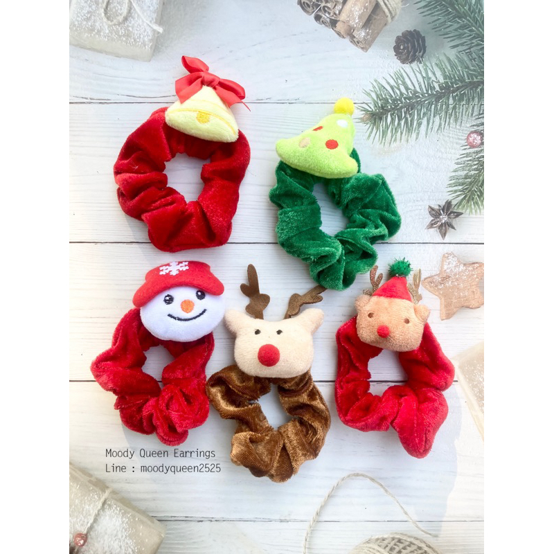 ยางรัดผมกำมะหยี่คริสต์มาส Christmas พร้อมส่ง