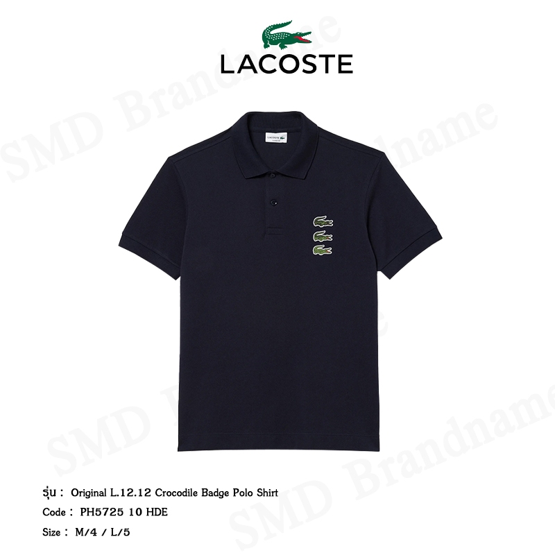 Lacoste เสื้อโปโล รุ่น Original L.12.12 Crocodile Badge Polo Shirt Code: PH5725 10 HDE