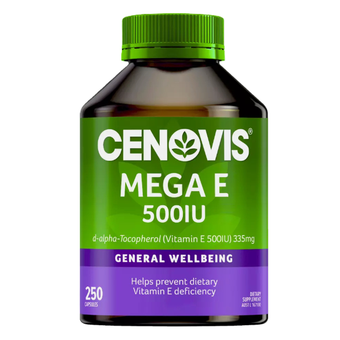 Cenovis Mega E 500IU 250 Capsules