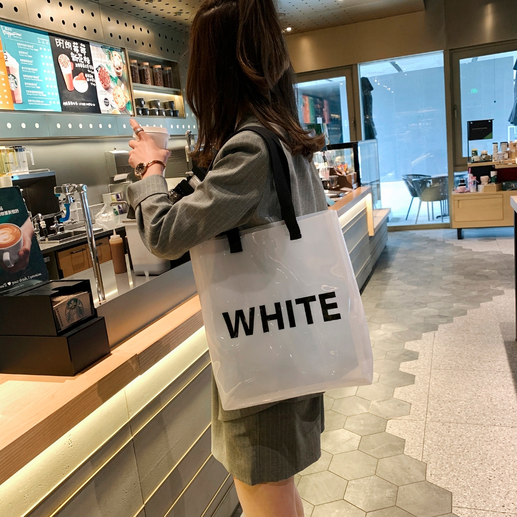 myspacefashion(MY957)กระเป๋าสะพายข้างรหนังPVCสกรีนตัวอักษร - รูปที่ 3