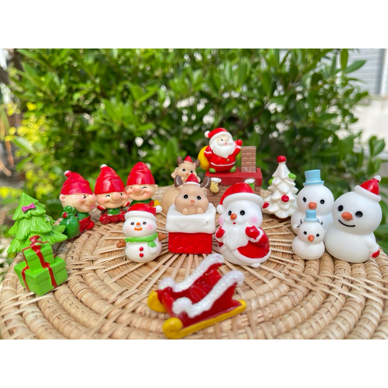 พร้อมส่ง เรซิ่นโมเดลคริสต์มาส ไม่เรืองแสง มี2เซต (ซีลปิดซองเรียบร้อย)