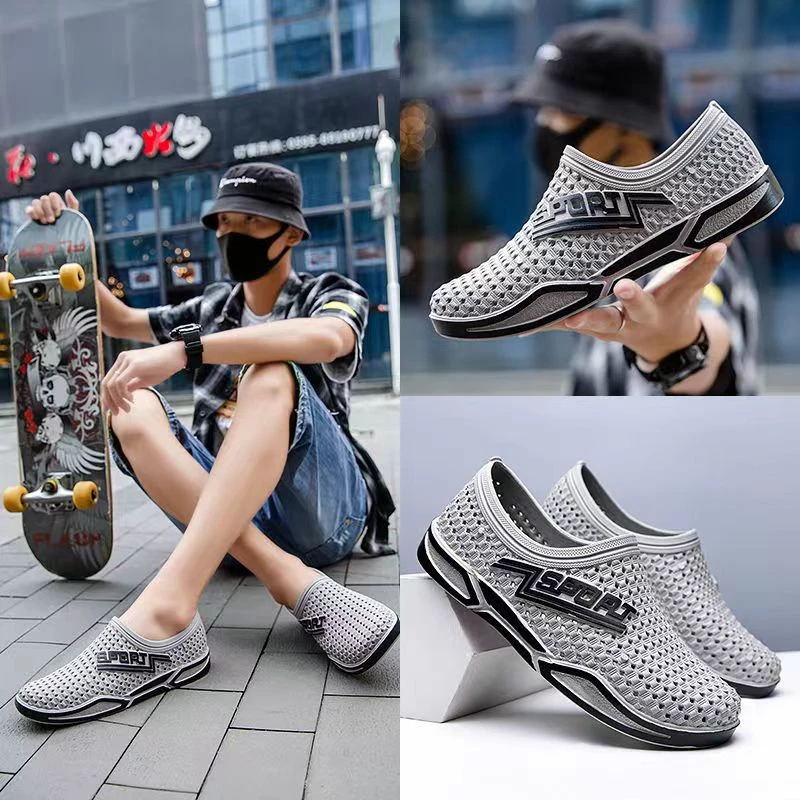 รองเท้ากีฬาระบายอากาศผู้ชายแฟชั่นรองเท้ากันลื่น 40-44 หลา