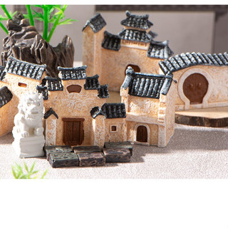 หมู่บ้าน ชุมชนจีนโบราณ (ราคา/1 ชิ้น)  ตุ๊กตาแต่งบ้าน ตุ๊กตาแ…