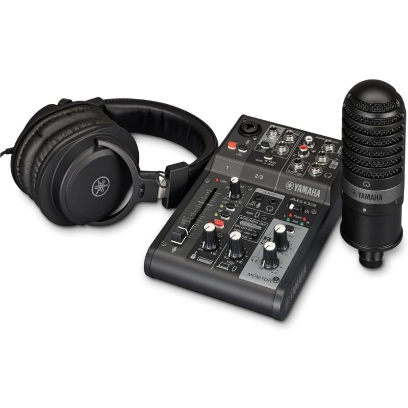 mixer Yamaha AG03MK2 W LSPK Mixer Live Streaming Pack black มือสองสภาพเหมือนใหม่เลย