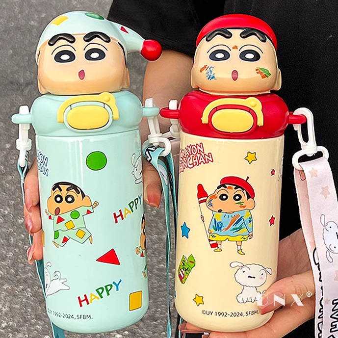 crayon shin chan สแตนเลส 304 ขวดน้ําเด็กแก้วน่ารัก ชินจัง ของขวัญ 52toys