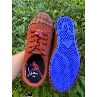 Feebus รองเท้าผ้าใบ นักเรียน Spider man รุ่น SP-777 สีดำ สีน้ำตาล เบอร์ 31-36 (ฟีบัส)