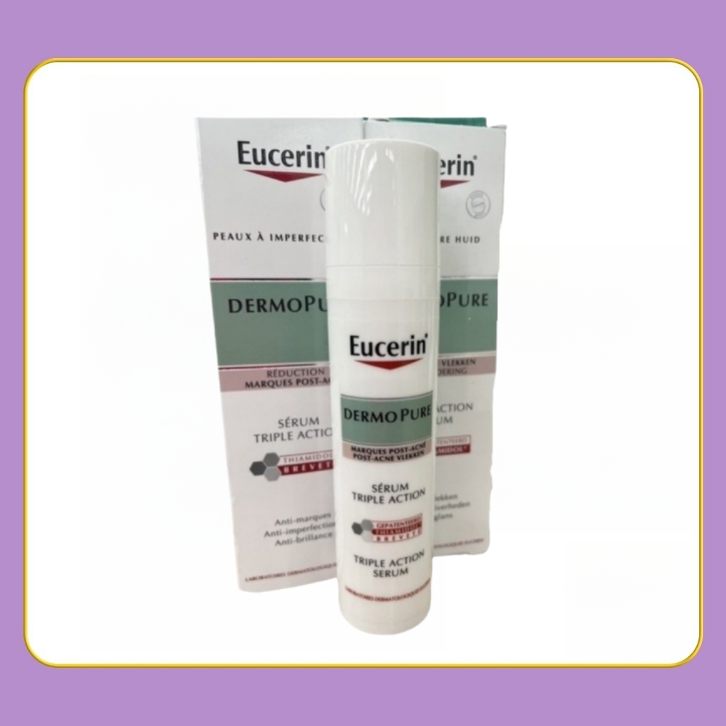 Eucerin Dermo Pure Triple Action Serum /Pro Acne Solution เซรั่ม 40 ml. แพคเกตยุโรป หมดอายุ 05/2026