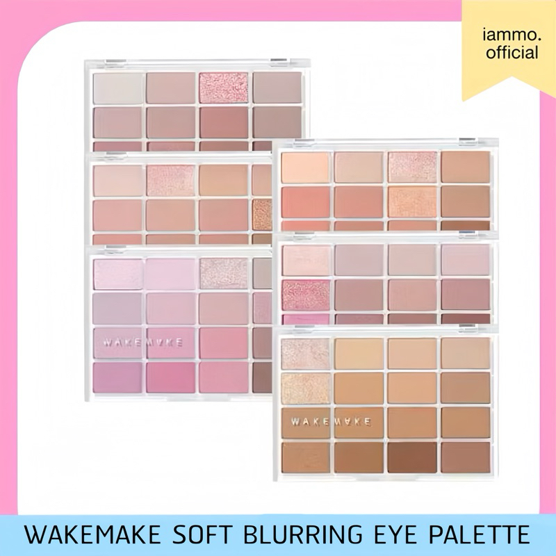 WAKEMAKE Soft Blurring Eye Palette พาเลท 16 ช่อง เนื้อนุ่มเนียนละเอียด