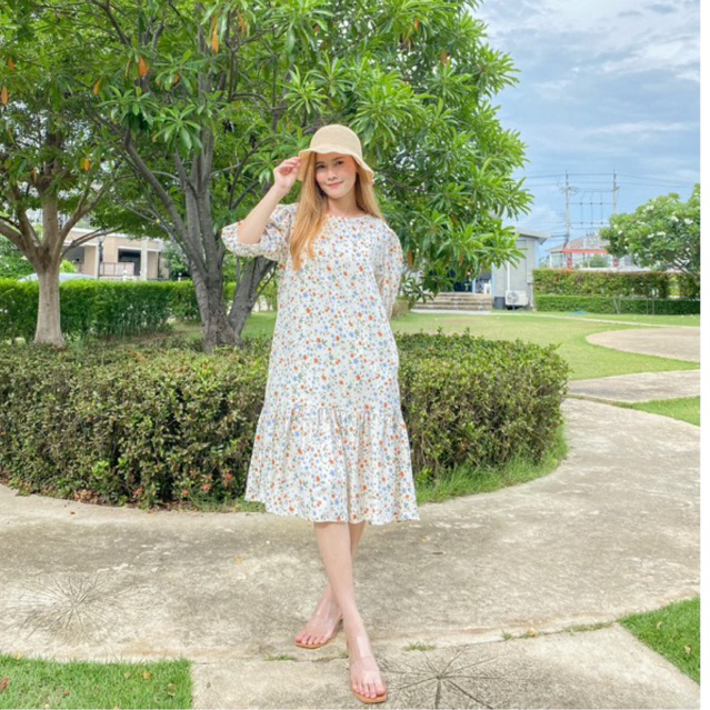 PYCK CLOTHING | DOLLY DRESS เดรสชายระบาย เดรสแขนตุ๊กตา น่ารักสไตล์เกาหลี