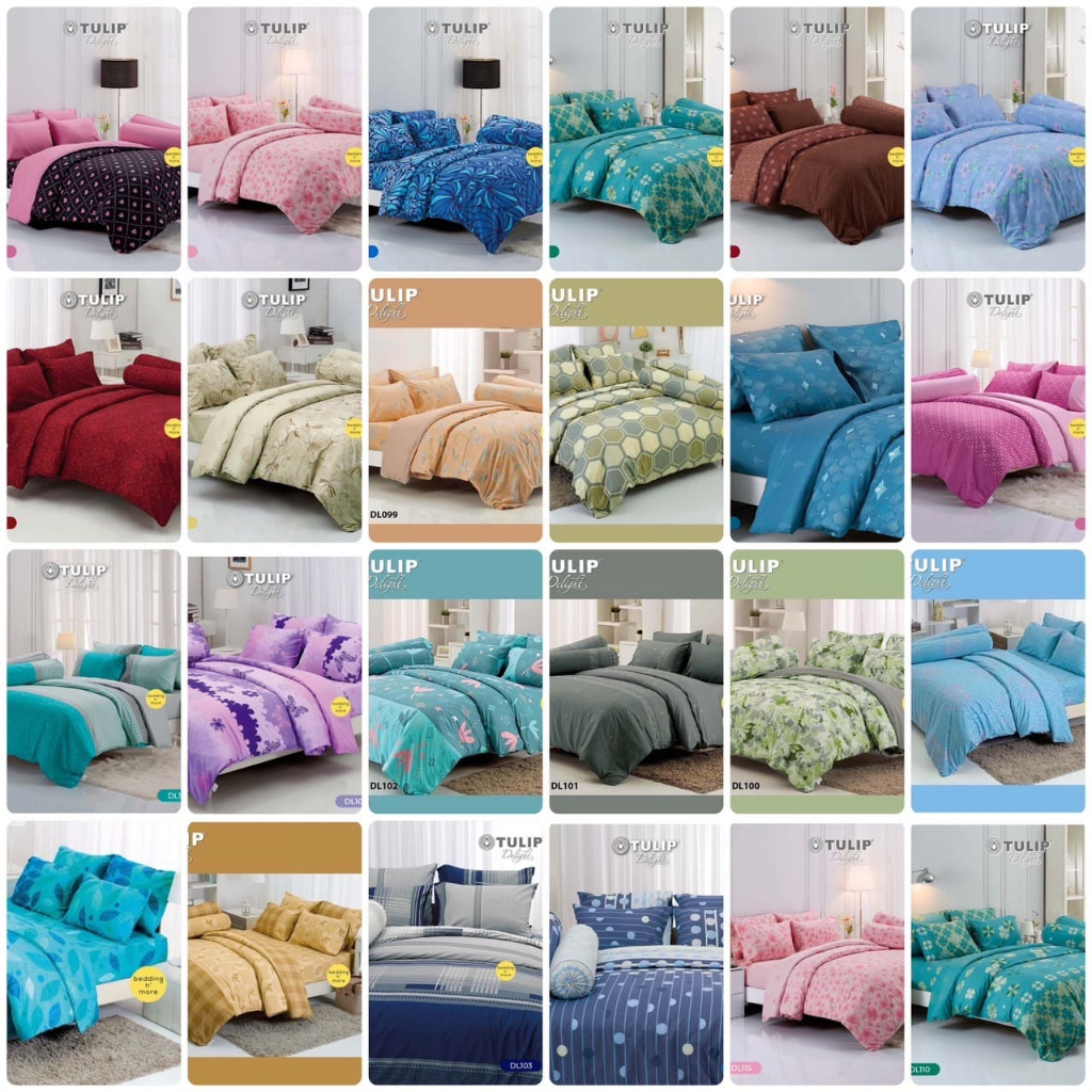 Tulip delight ชุดผ้าปูที่นอน (ไม่รวมผ้าห่ม) 3.5 5 6 ฟุต 13 นิ้ว Printed Collection Part2 DL110 DL102 DL116 DL115 DL114