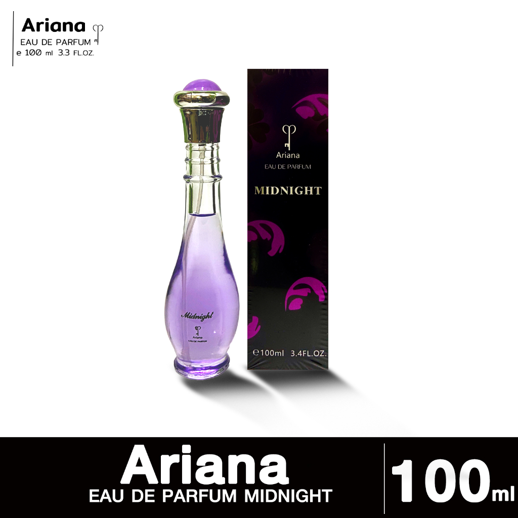 น้ำหอม น้ำหอมอารีน่า Ariana EAU DE PARFUM MIDNIGHT 100 ml กลิ่นที่มีความลึกลับและเย้ายวนเหมือนดอกไม้ในยามค่ำคืน