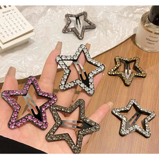 💕 💕 💕🌟🌟พร้อมส่ง !!!🌟🌟 เซตกิ๊บติดผมรูปดาวห้าแฉกประดับเพชรหรูหราเกาหลี 💕 💕 💕