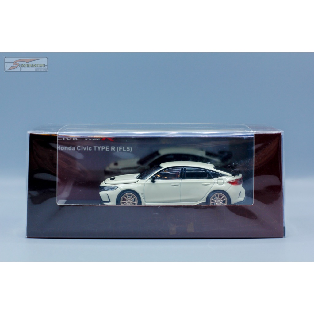 MOTORHELIX 1/64 Honda Civic Type R (FL5) Mugen/MF10 Wheels Championship White