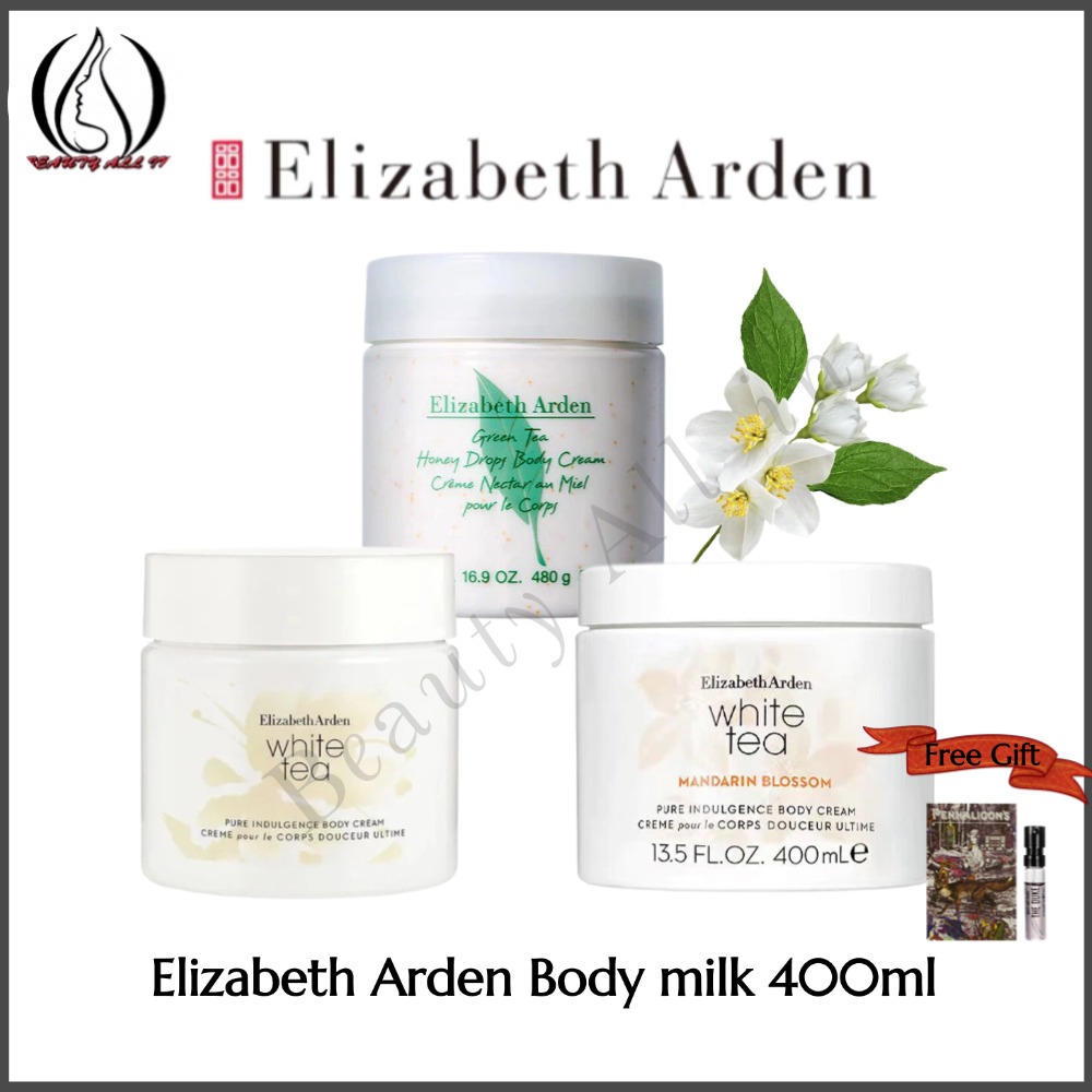 【 ของแท้ 】Elizabeth Arden White Tea / Green Tea / Orange flower Body Cream โลชั่นทาผิว 400ml 500ml