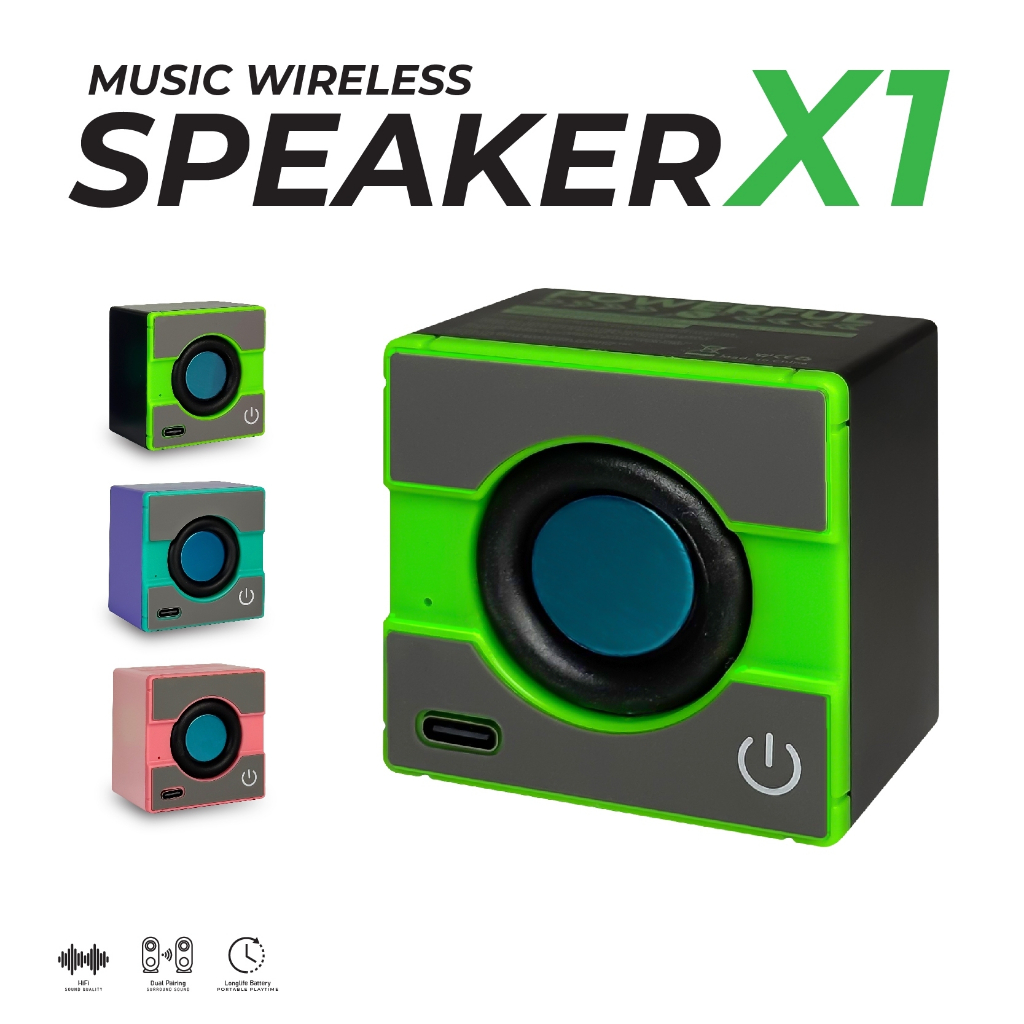 ลำโพงไร้สาย MUSIC WIRELESS SPEAKER รุ่น X1 ลำโพงจับคู่ TWS Wireless Speaker