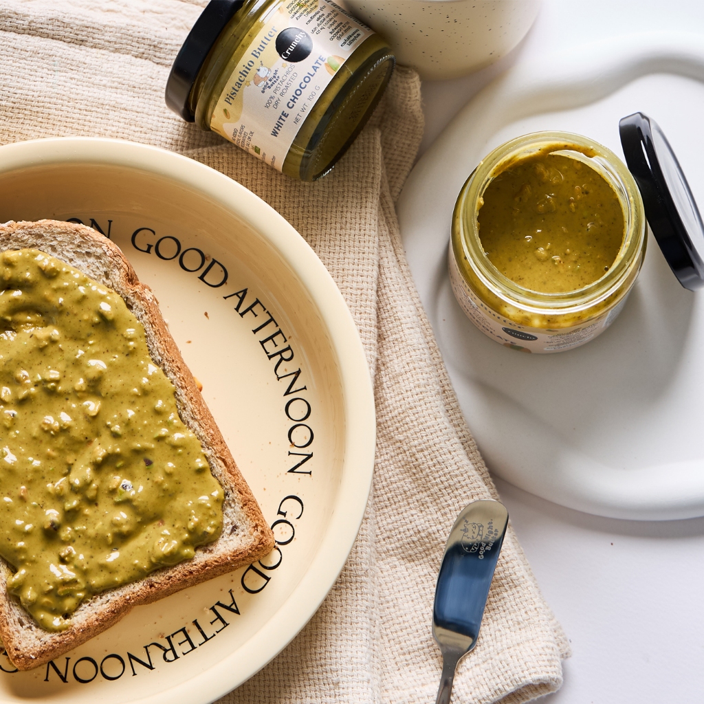 เนยถั่วคลีน เนยถั่วพิสตาชิโอ100% รสไวท์ช็อกโกแลต เนื้อหยาบ Pistachio butter ไม่เติมน้ำตาล - รูปที่ 5