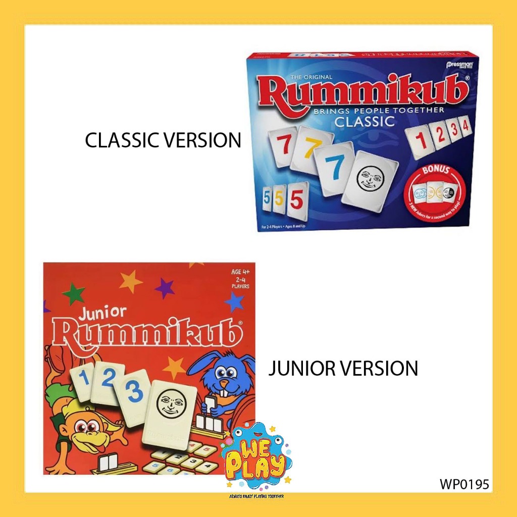 WE PLAY พร้อมส่ง Rummikub board game รัมมี่คิวบ์ บอร์ดเกม ฝึกทักษะ การวางแผนด้านคณิตศาสตร์