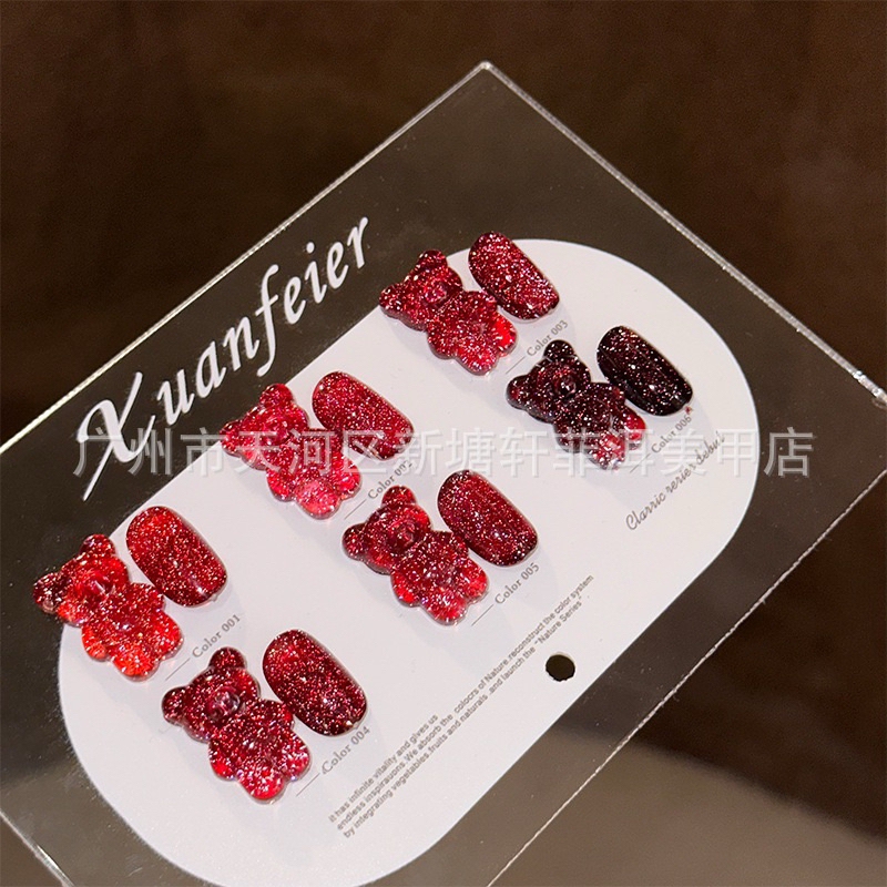 สีแฟลชโทนแดง xuanfeier 6สี 15ml แถมชาร์จสำเร็จ พร้อมส่งในไทย
